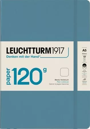 Zápisník Leuchtturm Nordic Blue, 120g Notebook Edition, Medium, 203 p., plain