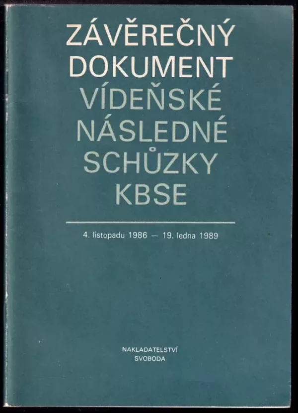 Závěrečný dokument vídeňské následné schůzky KBSE
