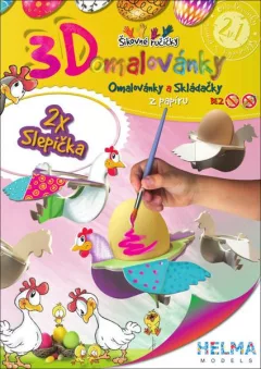 3D omalovánka A5 SET Slepička