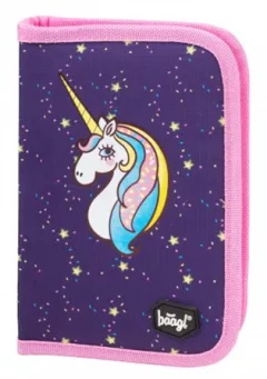 Školní penál klasik dvě chlopně Unicorn