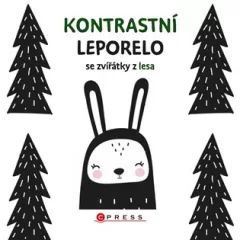 Kontrastní leporelo se zvířátky z lesa