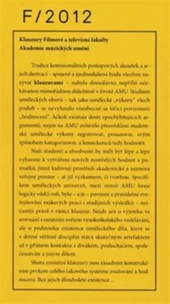 Klauzury Filmové a televizní fakulty 2012