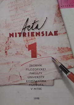 Acta Nitriensiae Zborník 1998