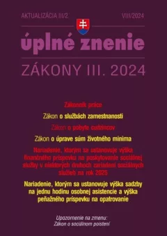Aktualizácia III/2 2024 – Zákonník práce a zamestnávanie