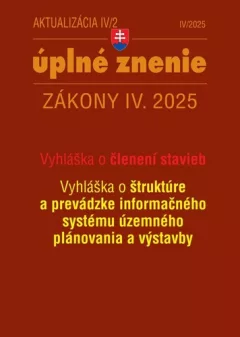 Aktualizácia IV/2 2025 – Stavebný zákon – územné plánovanie
