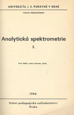 Analytická spektrometrie I.