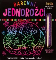 Barevní jednorožci - Vyškrabávací obrázky