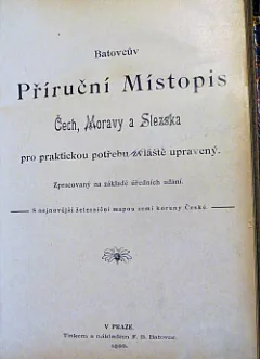Batovcův Příruční místopis Čech, Moravy a Slezska pro praktickou potřebu zvláště upravený