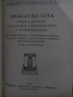 Bhagavad-gita -Píseň o božství čili Nauka o božském bytí a nesmrtelnosti
