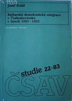 Bulharská demokratická emigrace v Československu v letech 1923-1933