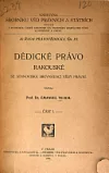 Dědické právo rakouské se stanoviska srovnávací vědy právní