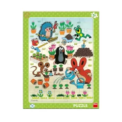 Deskové puzzle Krtek zahradník 40 dílků