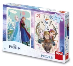 DINO Ledové Království Anna a Elsa 18x26cm 2x77 dílků