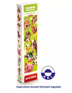 Domácí zvířátka: naučné puzzle 8 zvířátek: 16 dílků