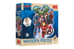 Dřevěné obrysové puzzle Avengers a jejich dobrodružství 50 dílků