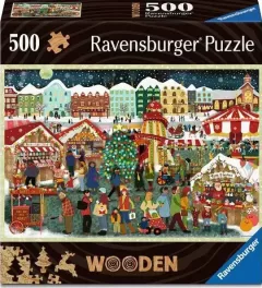 Dřevěné puzzle Kouzlo Vánoc 500 dílků