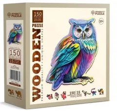 Dřevěné puzzle Moderní sova 150 dílků