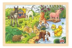 Goki Puzzle Mláďata na statku 24 dílků