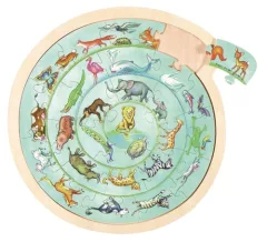 Goki Puzzle Zvířecí kruh 27 dílků