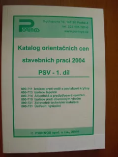 Katalog orientačních cen stavebních prací 2004 PSV - 1. díl