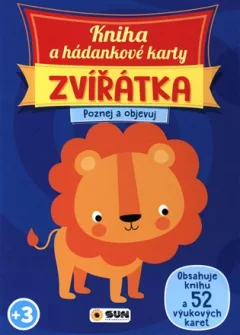 Kniha a hádankové karty ZVÍŘÁTKA Poznej a objevuj