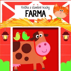 Knižka a stavebné kocky Farma (slovensky)