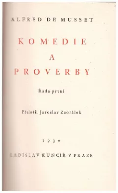 Komedie a proverby, řada první