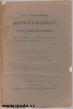 Kritická rozprava o legendě prokopské