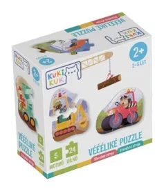 KukiKuk - Véééliké puzzle Stavební stroje
