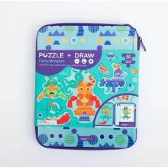 MierEdu Cestovní magnetické puzzle s omalovánkami