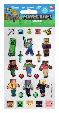 Minecraft samolepky třpytivé