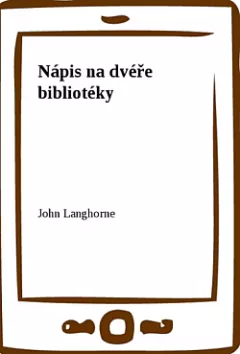 Nápis na dvéře bibliotéky