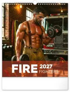 Nástěnný kalendář Dreamy Firefighters 2027, 30 x 34 cm