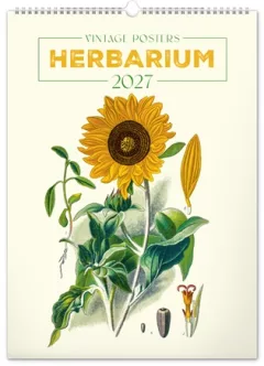 Nástěnný kalendář Vintage plakáty – herbář 2027