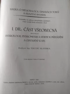 Nauka o melioracích, úpravách toků a hrazení bystřin 1