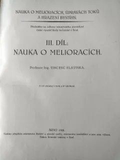 Nauka o melioracích, úpravách toků a hrazení bystřin 3