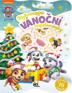 Nejkrásnější vánoční omalovánky se samolepkami Tlapková patrola holky