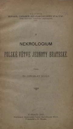 Nekrologium polské větve Jednoty bratrské