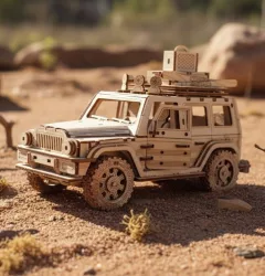 NiXiM Dřevěné 3D puzzle Terénní auto