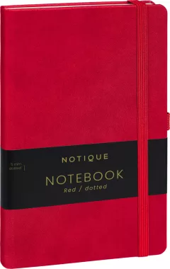 Notes Červený, tečkovaný, 13 × 21 cm