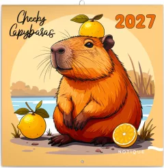 NOTIQUE Grid calendar Cheeky Capybaras 2027, 30 x 30 cm