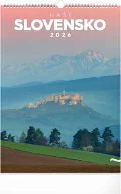 NOTIQUE Nástenný kalendár Naše Slovensko 2026, 33 x 46 cm