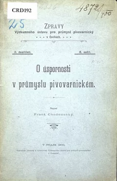 O úspornosti v průmyslu pivovarnickém