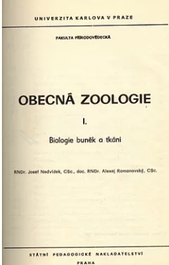 Obecná zoologie 1. biologie buněk a tkání