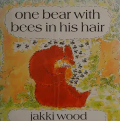 One bear with bees in his hair