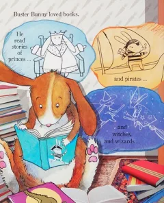 Bunny loves to read