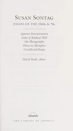 Essays of the 1960s & 70s