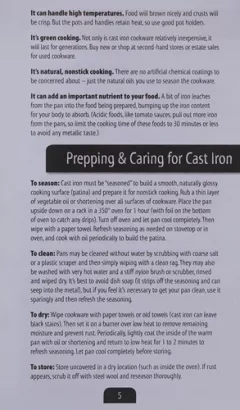 Cast iron cooking
