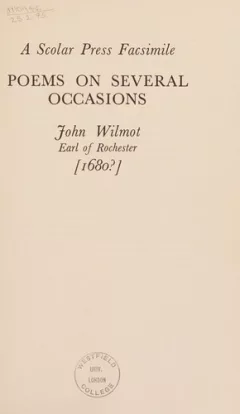 Poems on several occasions [1680?]