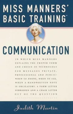 Miss Manners' basic training